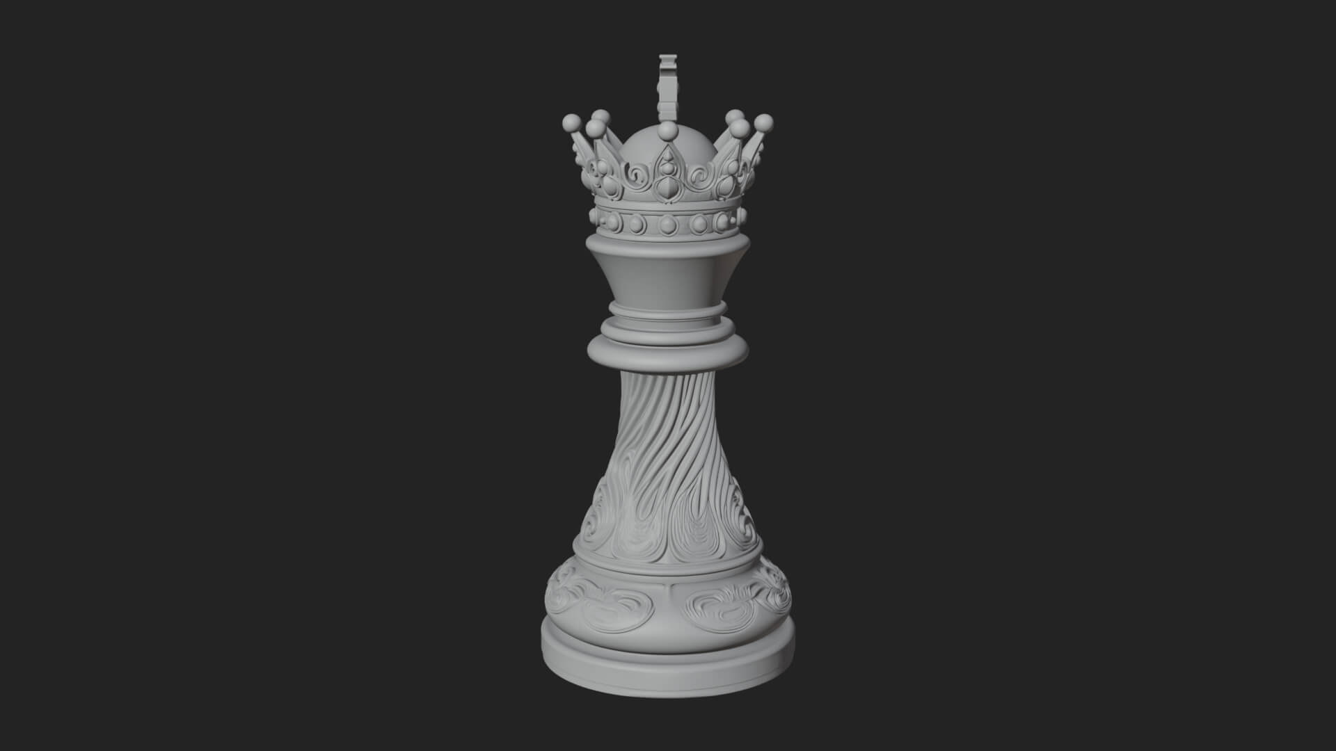 Ornate Chess Piece Statue Design 148 3D Print Model 3D Model