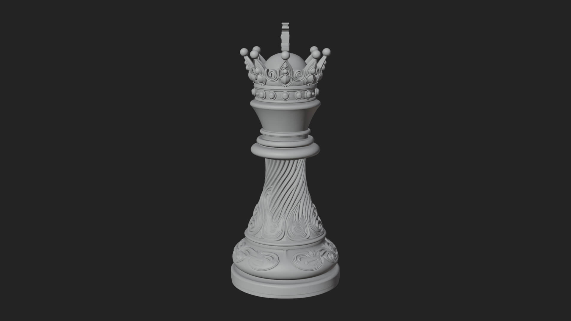 Ornate Chess Piece Statue Design 148 3D Print Model 3D Model