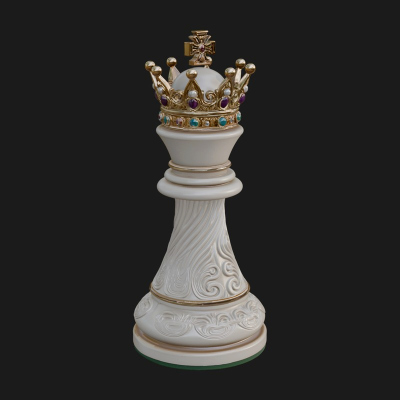 Ornate Chess Piece Statue Design 148 3D Print Model