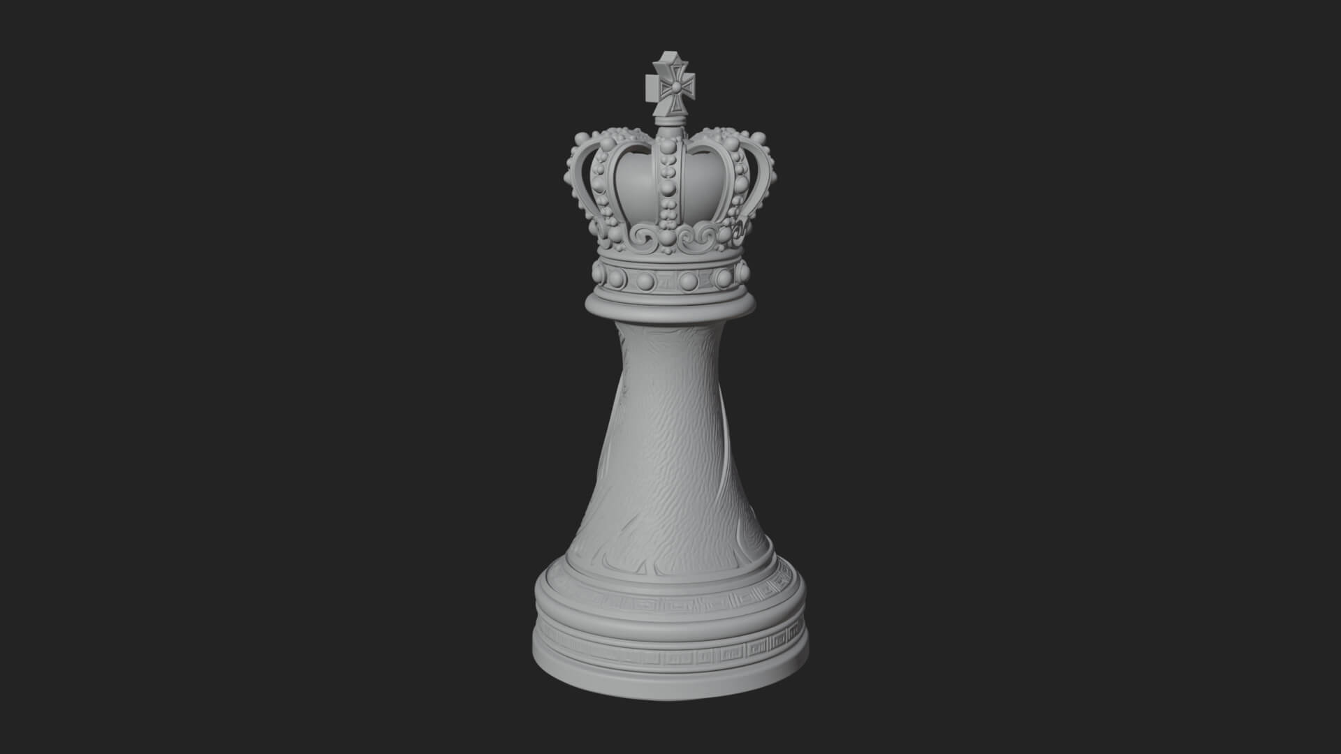 Ornate Chess Piece Statue Design 151 3D Print Model 3D Model