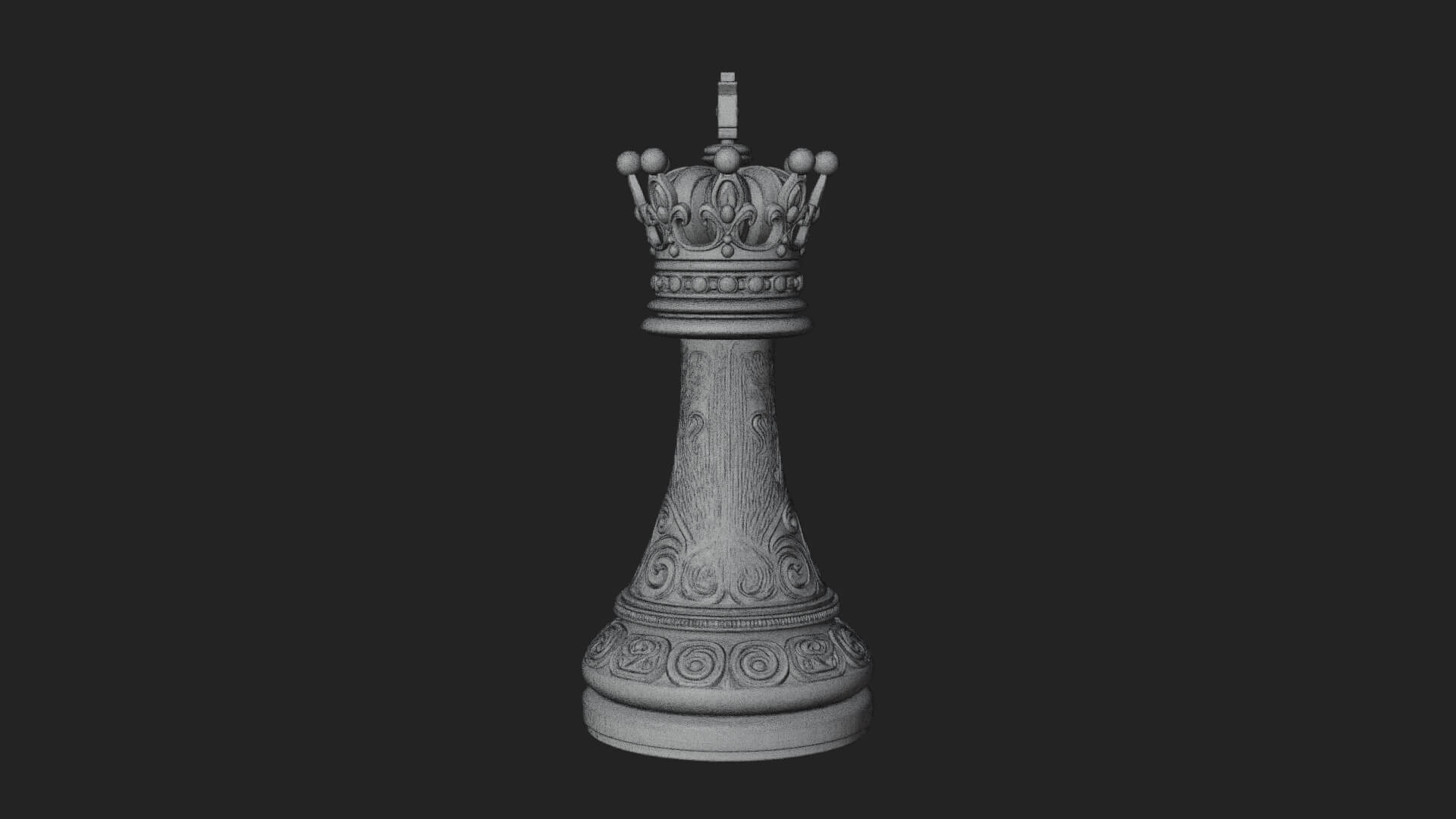 Ornate Chess Piece Statue Design 155 3D Print Model 3D Model