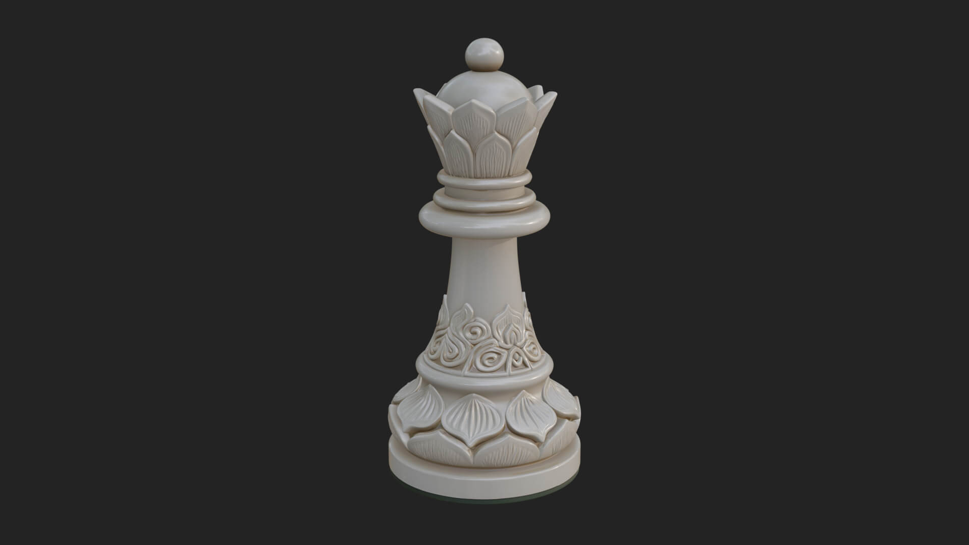 Ornate Chess Piece Statue Design 16 3D Print Model 3D Model