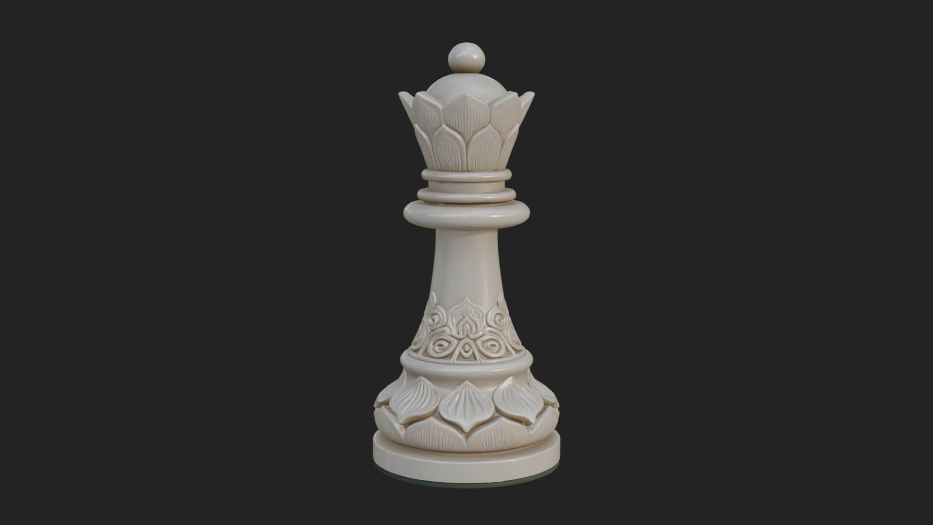 Ornate Chess Piece Statue Design 16 3D Print Model 3D Model