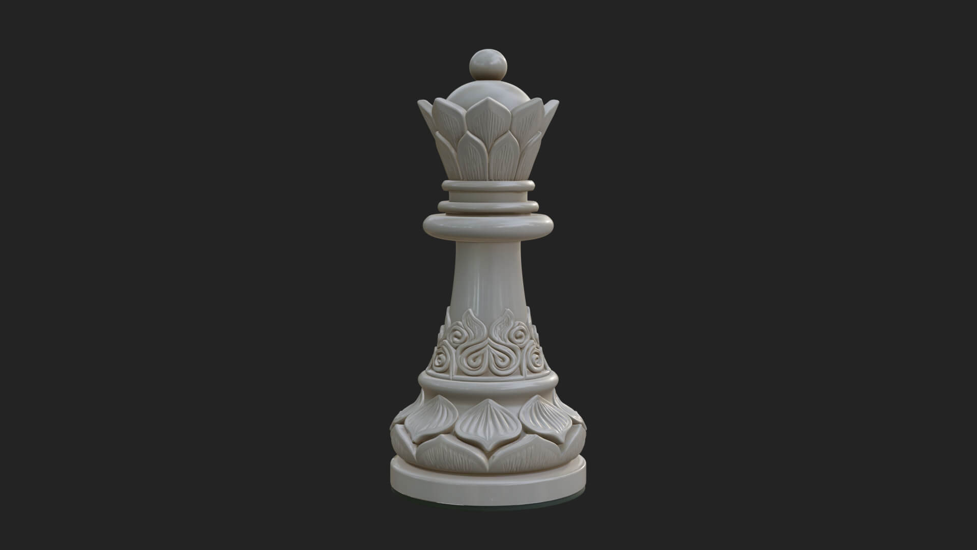 Ornate Chess Piece Statue Design 16 3D Print Model 3D Model