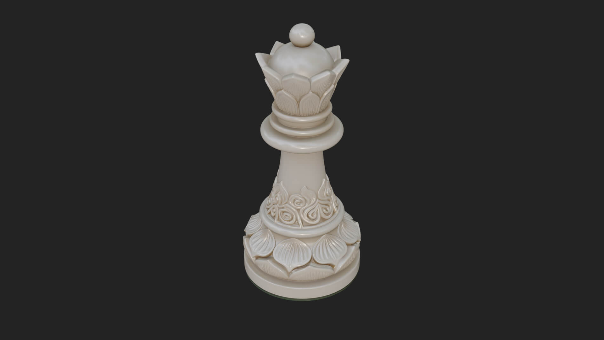 Ornate Chess Piece Statue Design 16 3D Print Model 3D Model