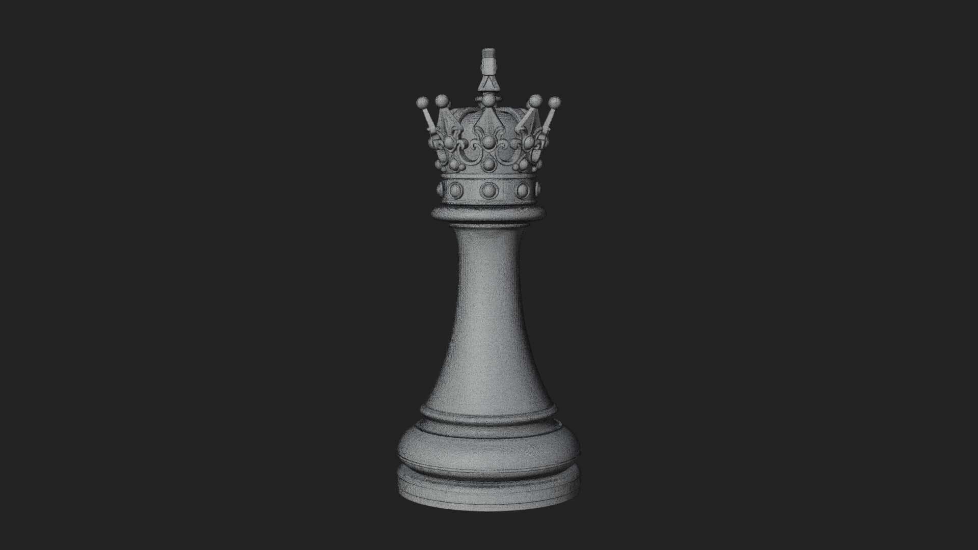 Ornate Chess Piece Statue Design 161 3D Print Model 3D Model