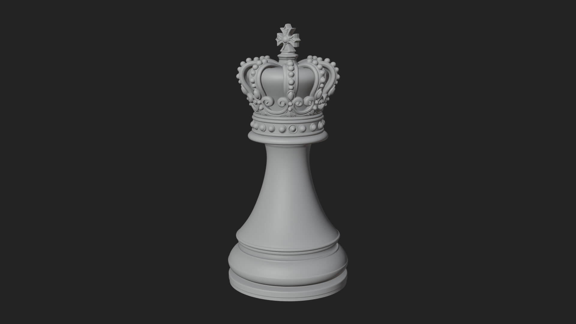 Ornate Chess Piece Statue Design 162 3D Print Model 3D Model