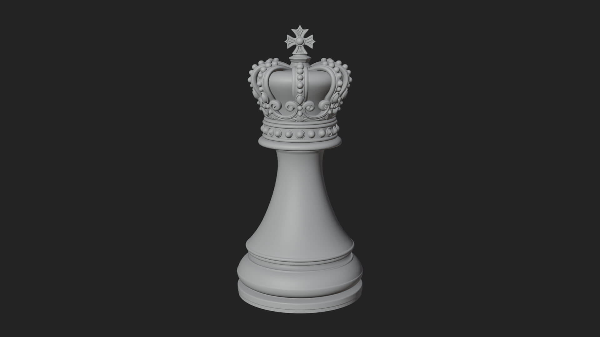 Ornate Chess Piece Statue Design 162 3D Print Model 3D Model