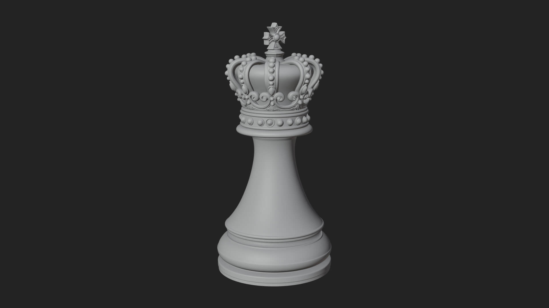 Ornate Chess Piece Statue Design 162 3D Print Model 3D Model