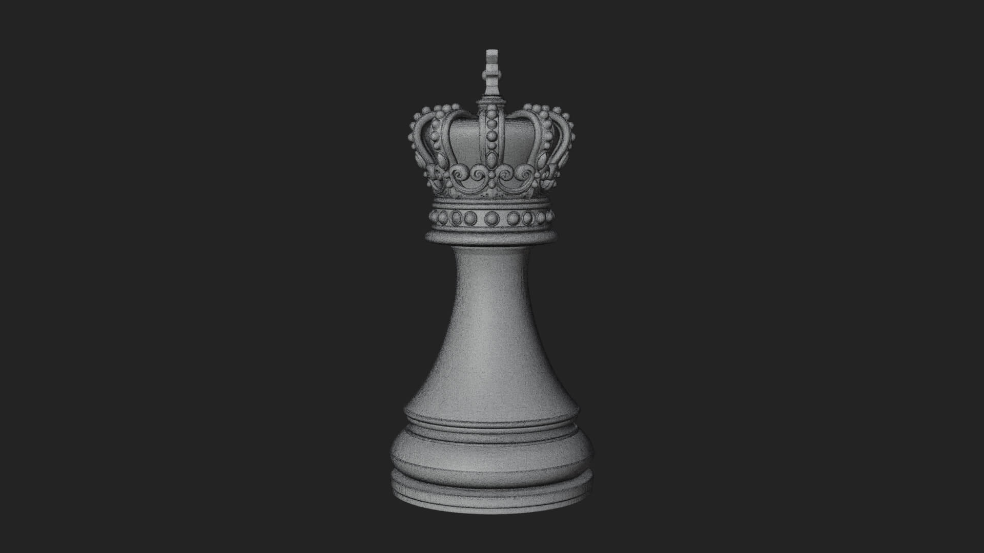 Ornate Chess Piece Statue Design 162 3D Print Model 3D Model