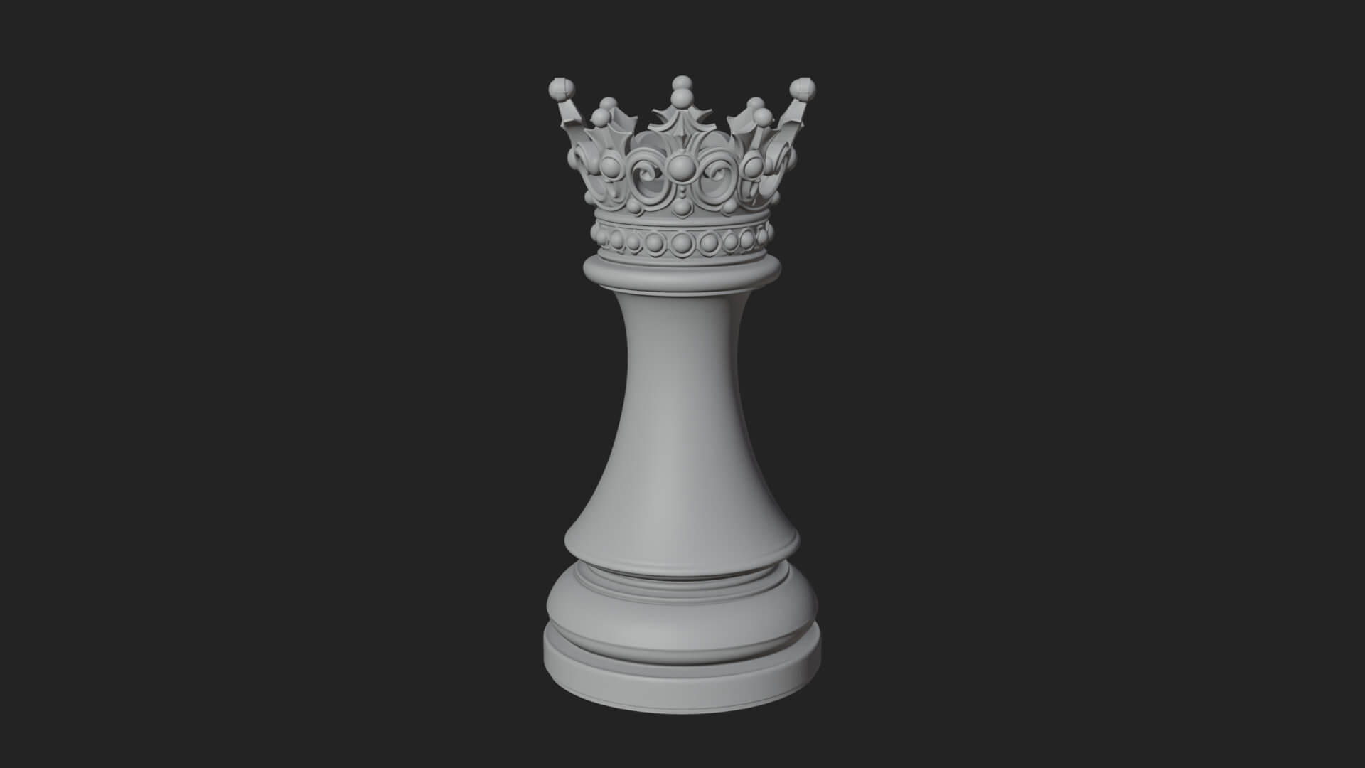 Ornate Chess Piece Statue Design 163 3D Print Model 3D Model