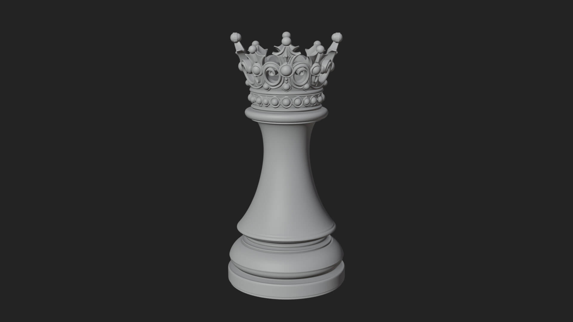 Ornate Chess Piece Statue Design 163 3D Print Model 3D Model