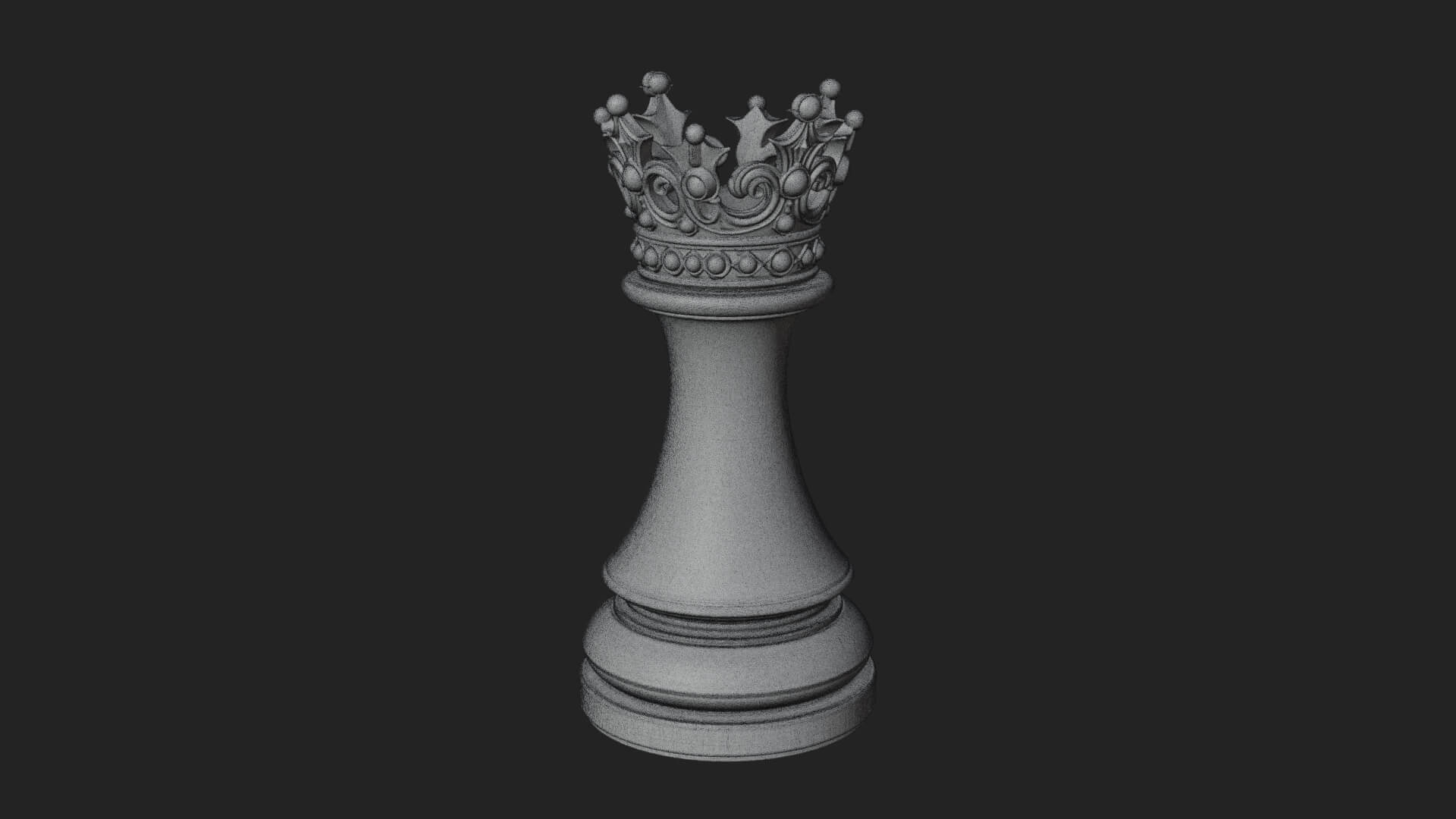 Ornate Chess Piece Statue Design 163 3D Print Model 3D Model