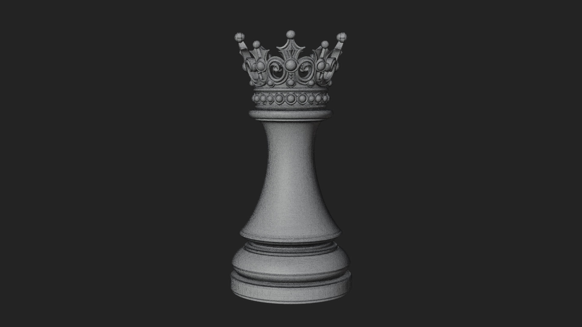Ornate Chess Piece Statue Design 163 3D Print Model 3D Model