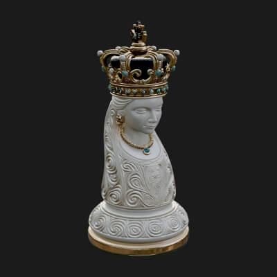 Ornate Chess Piece Statue Design 164 3D Print Model