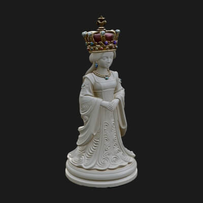 Ornate Chess Piece Statue Design 166 3D Print Model