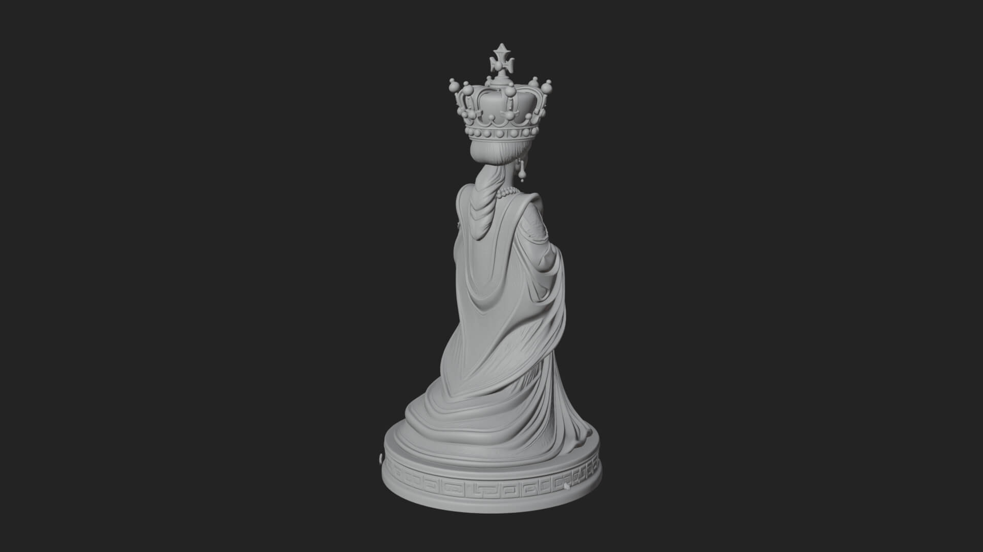 Ornate Chess Piece Statue Design 167 3D Print Model 3D Model
