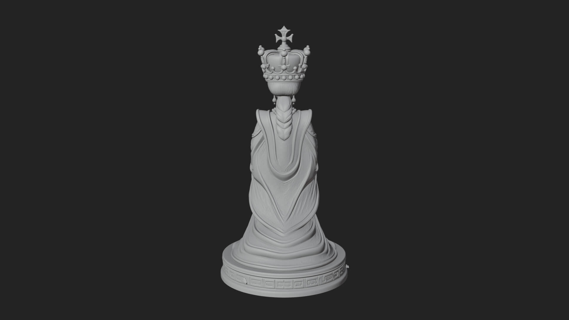Ornate Chess Piece Statue Design 167 3D Print Model 3D Model