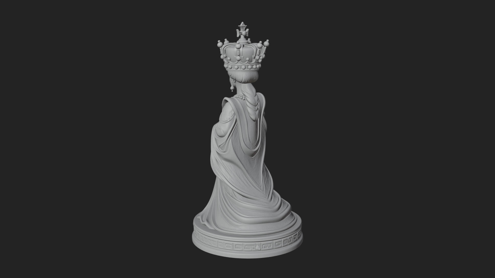 Ornate Chess Piece Statue Design 167 3D Print Model 3D Model