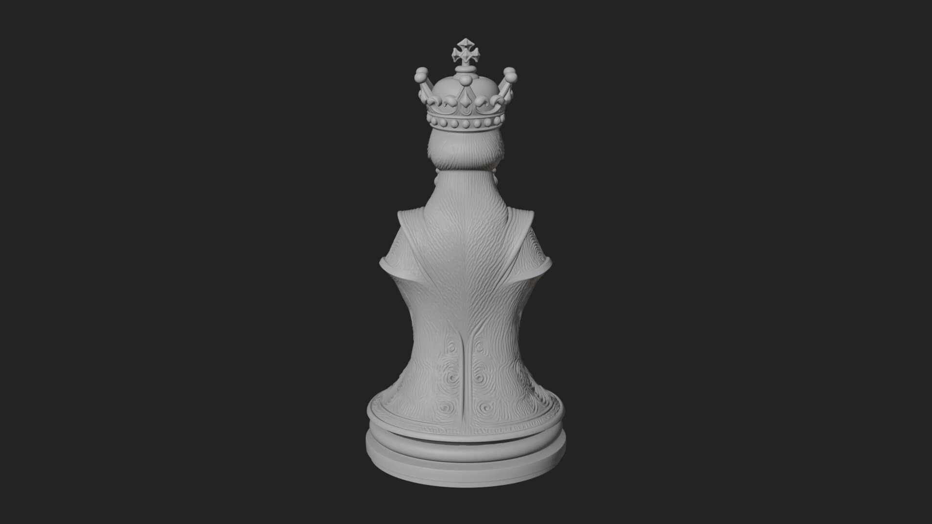 Ornate Chess Piece Statue Design 168 3D Print Model 3D Model