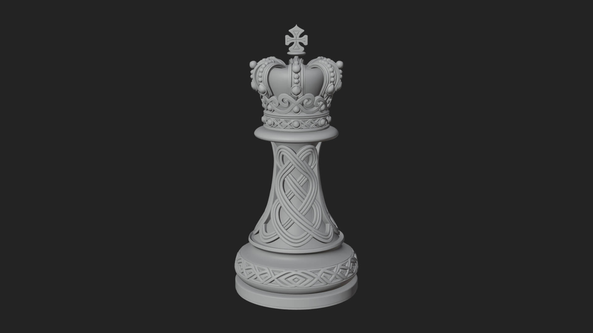 Ornate Chess Piece Statue Design 169 3D Print Model 3D Model