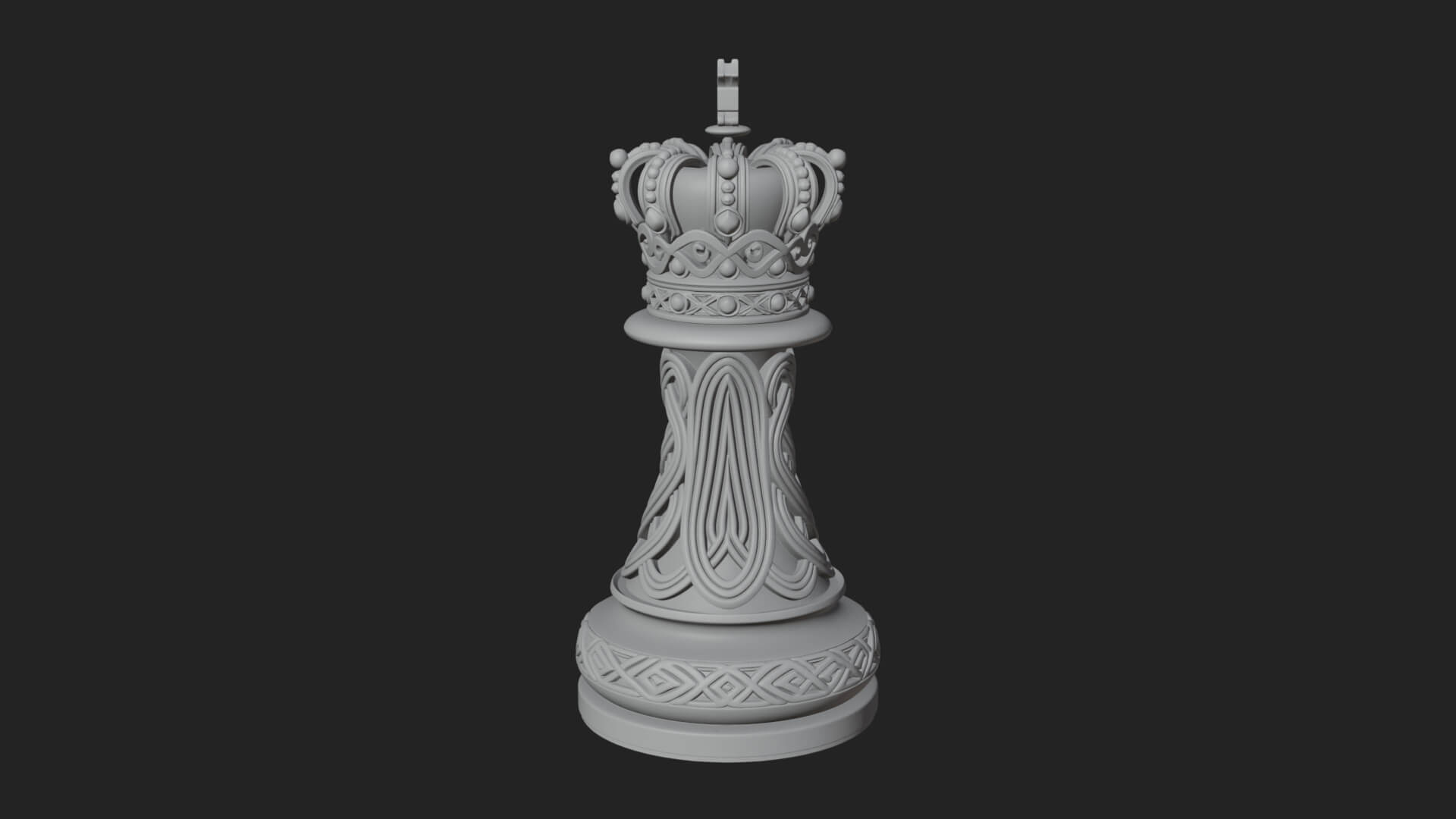 Ornate Chess Piece Statue Design 169 3D Print Model 3D Model