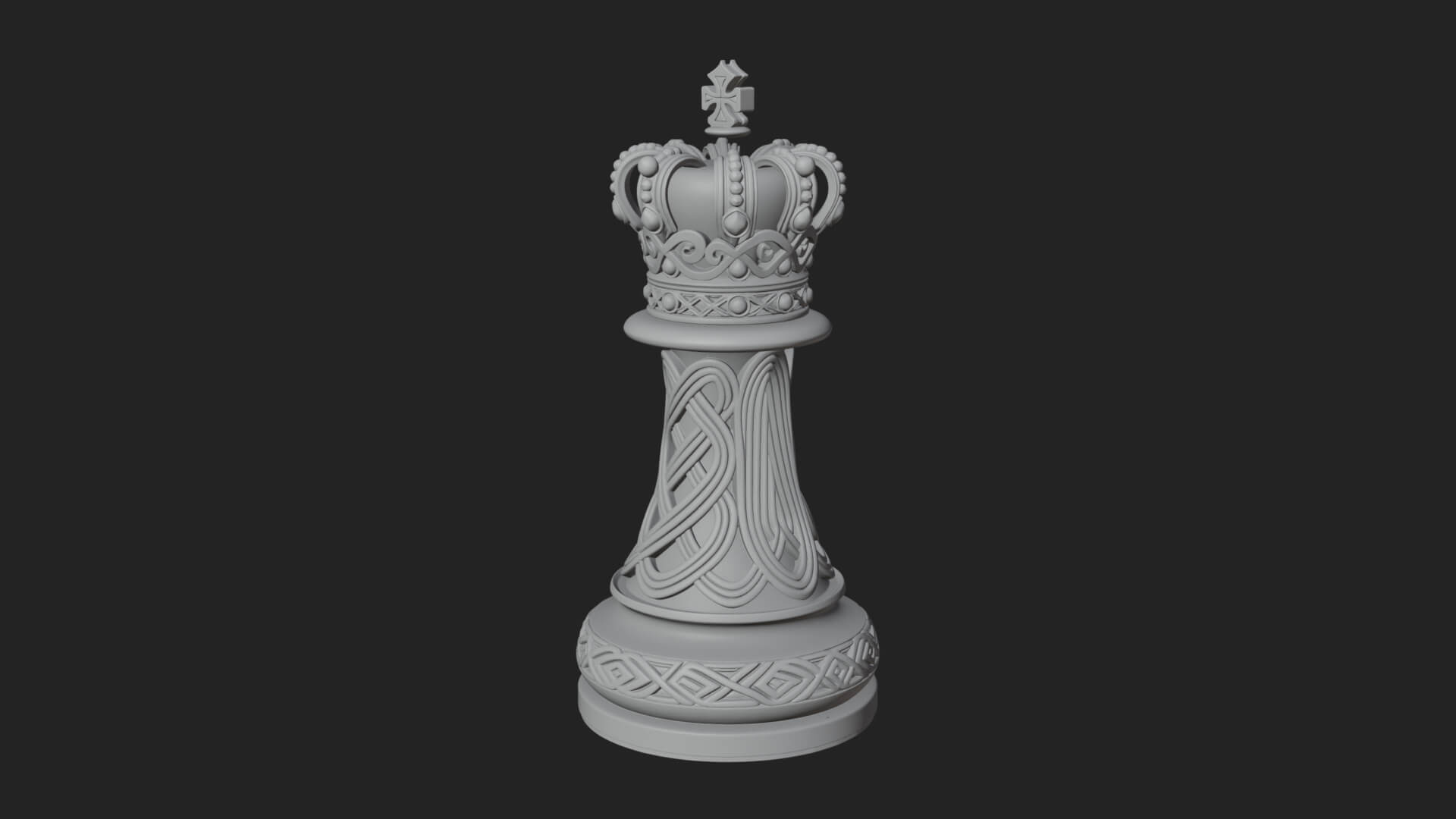 Ornate Chess Piece Statue Design 169 3D Print Model 3D Model