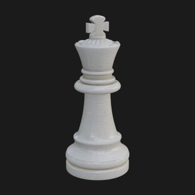 Ornate Chess Piece Statue Design 18 3D Print Model