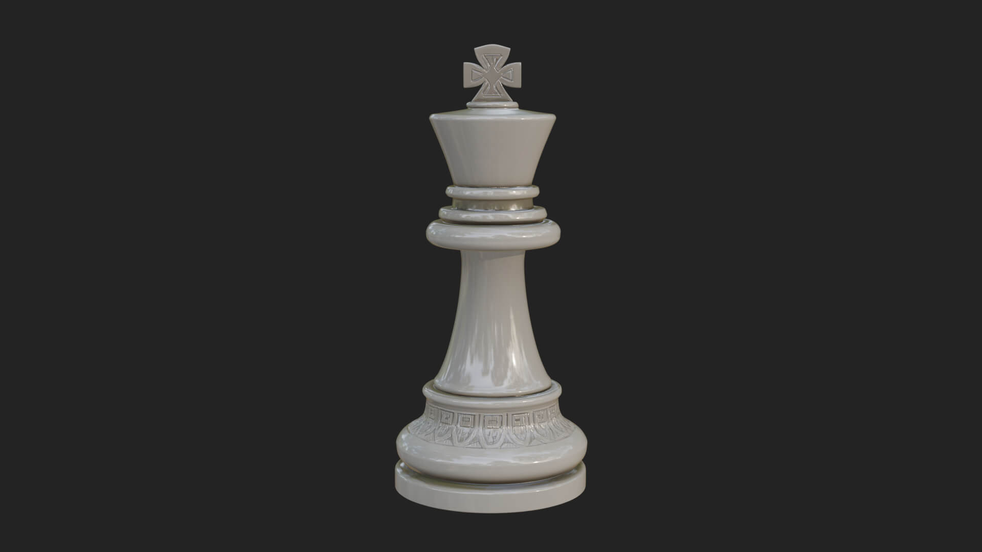 Ornate Chess Piece Statue Design 19 3D Print Model 3D Model