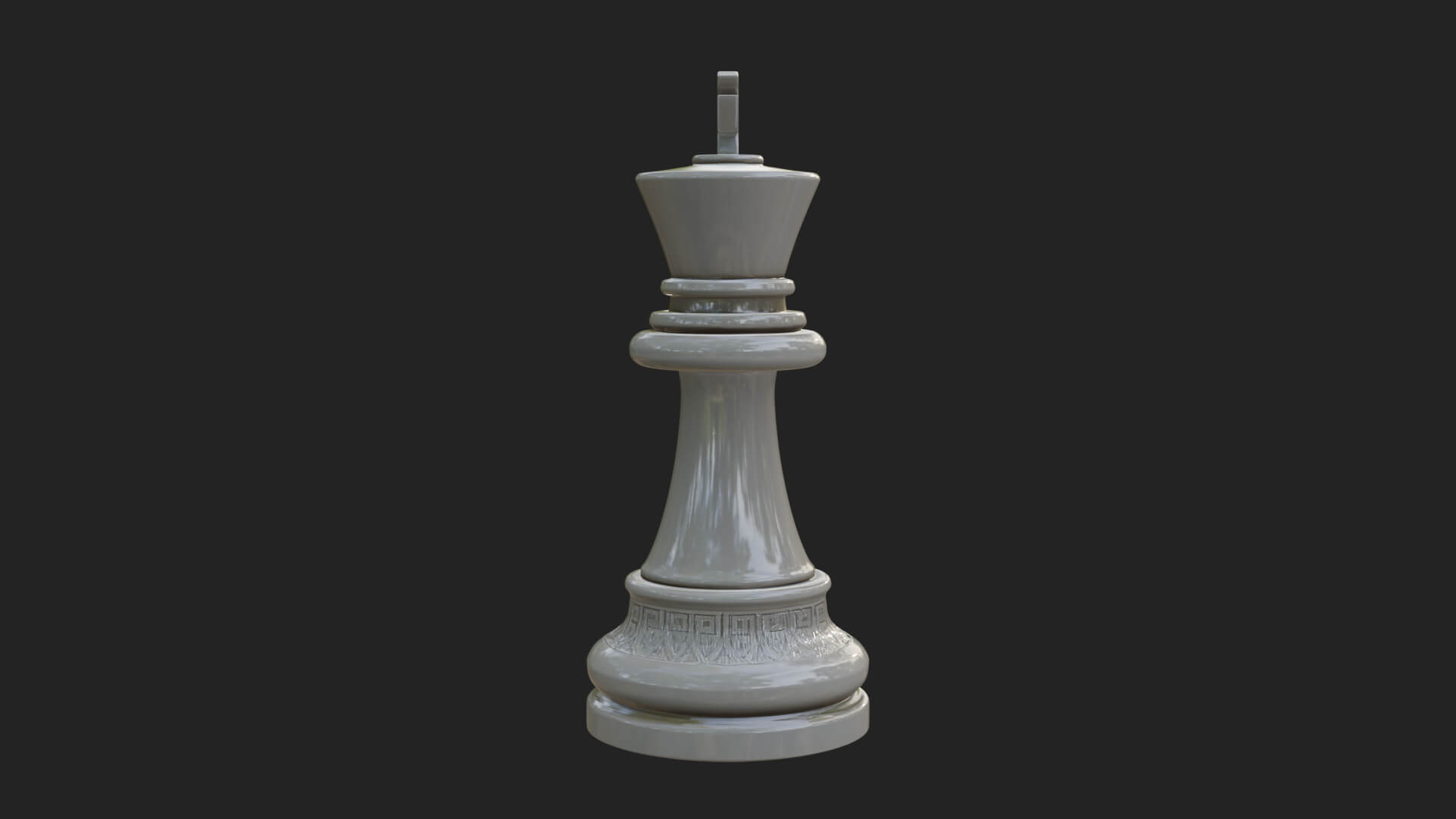 Ornate Chess Piece Statue Design 19 3D Print Model 3D Model