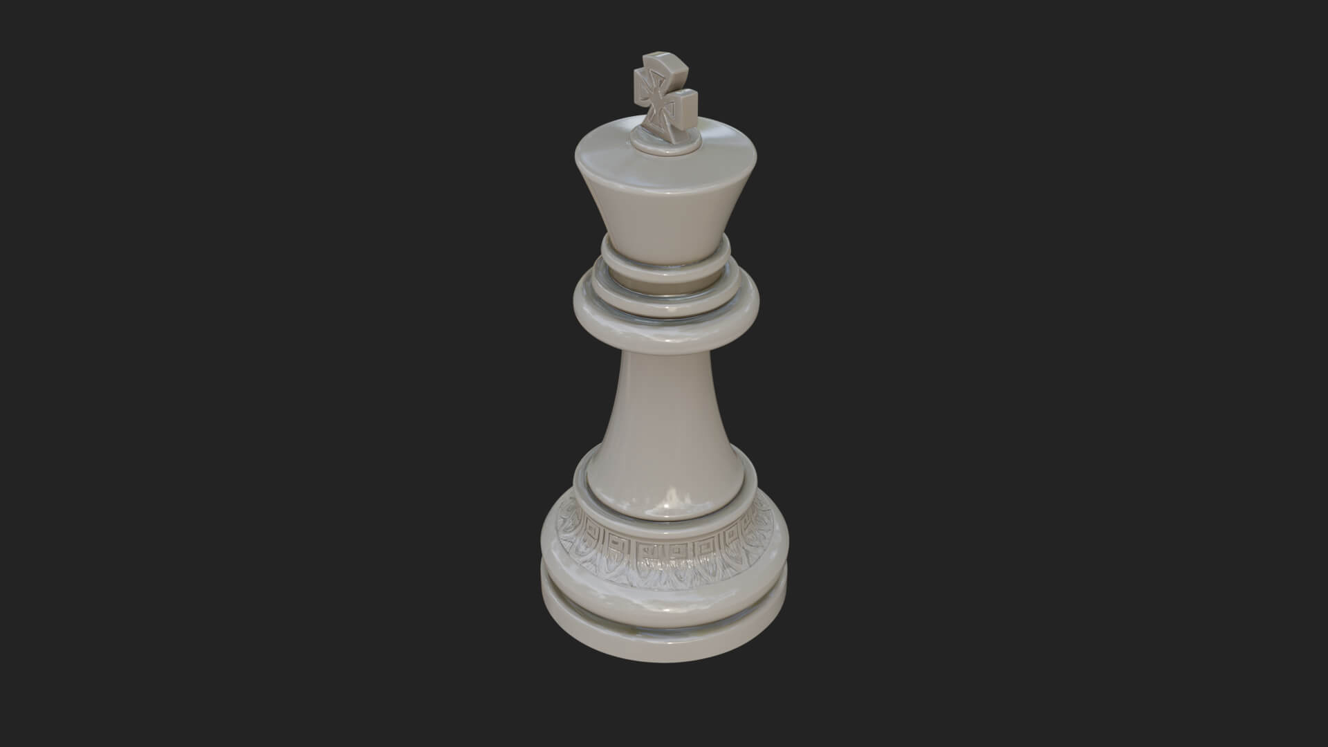 Ornate Chess Piece Statue Design 19 3D Print Model 3D Model