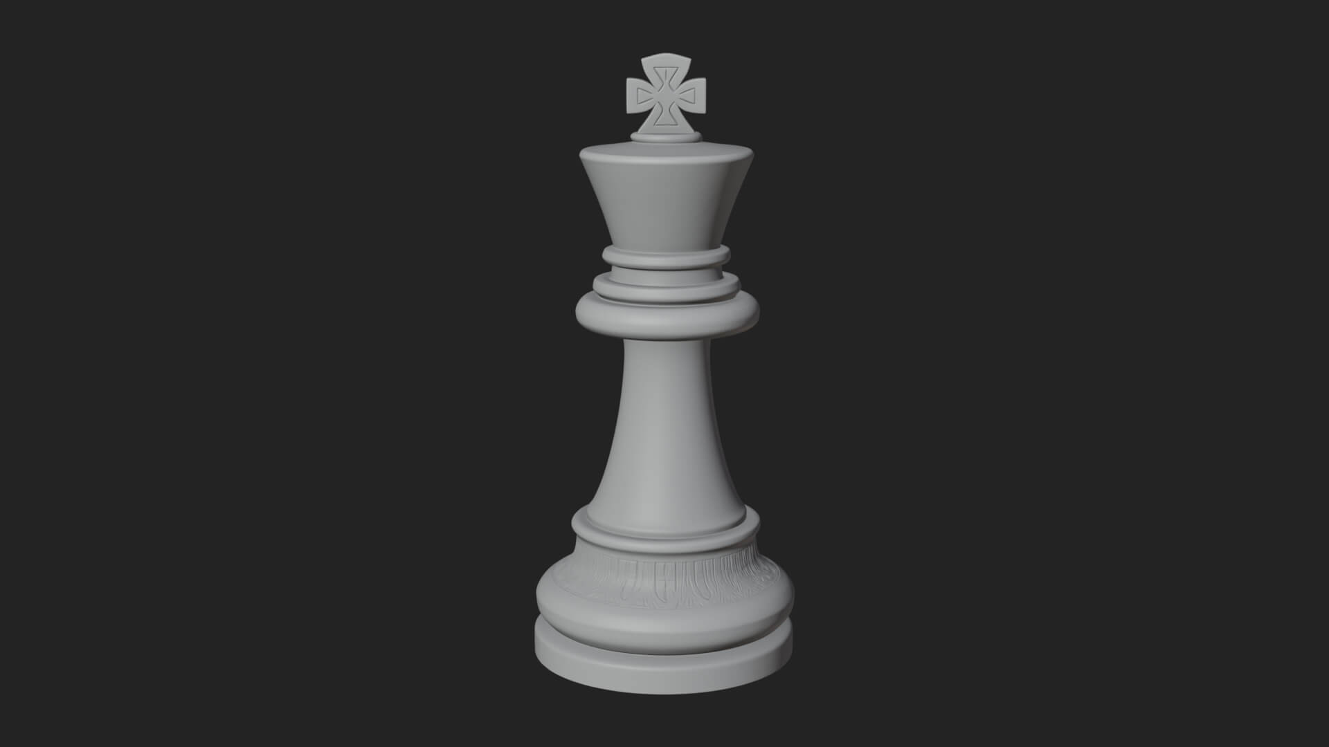 Ornate Chess Piece Statue Design 19 3D Print Model 3D Model