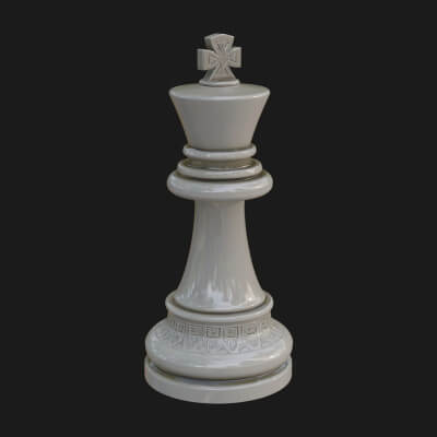 Ornate Chess Piece Statue Design 19 3D Print Model