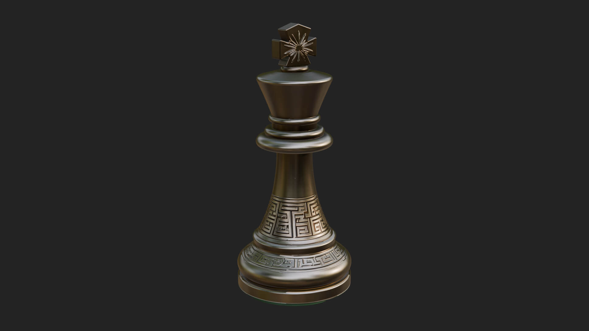 Ornate Chess Piece Statue Design 2 3D Print Model 3D Model