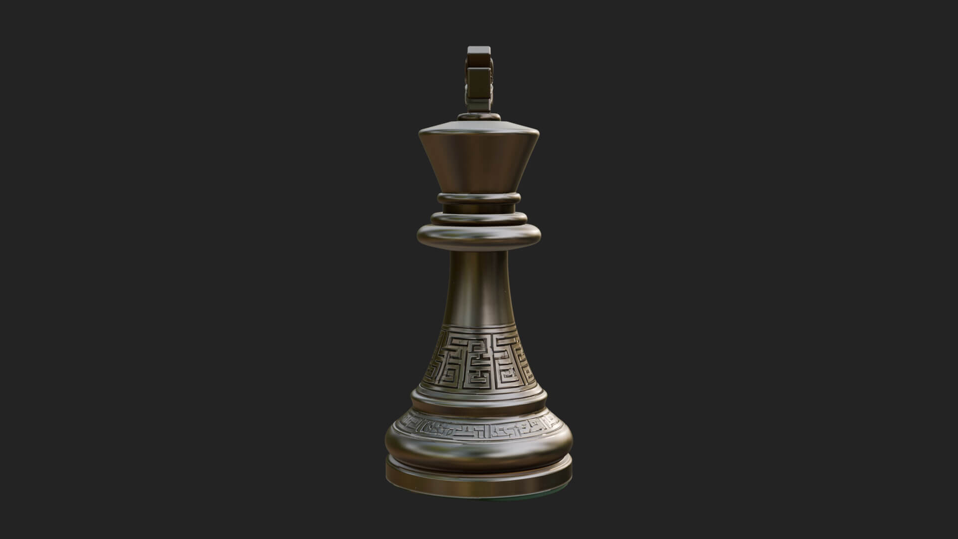 Ornate Chess Piece Statue Design 2 3D Print Model 3D Model