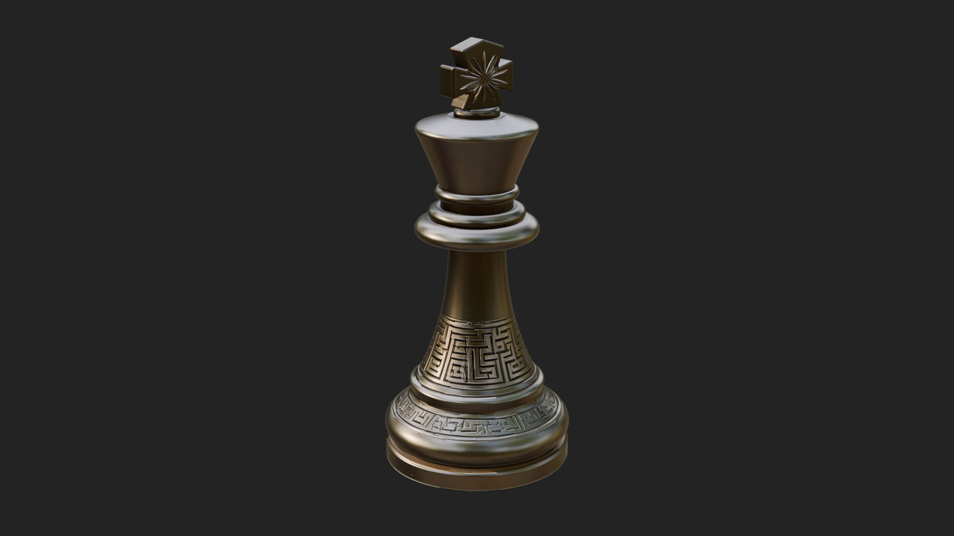 Ornate Chess Piece Statue Design 2 3D Print Model 3D Model