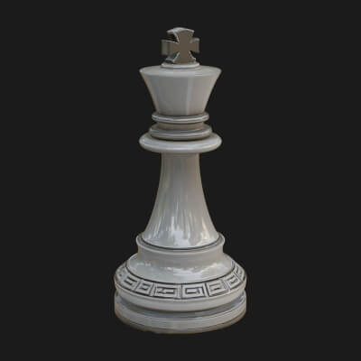 Ornate Chess Piece Statue Design 20 3D Print Model