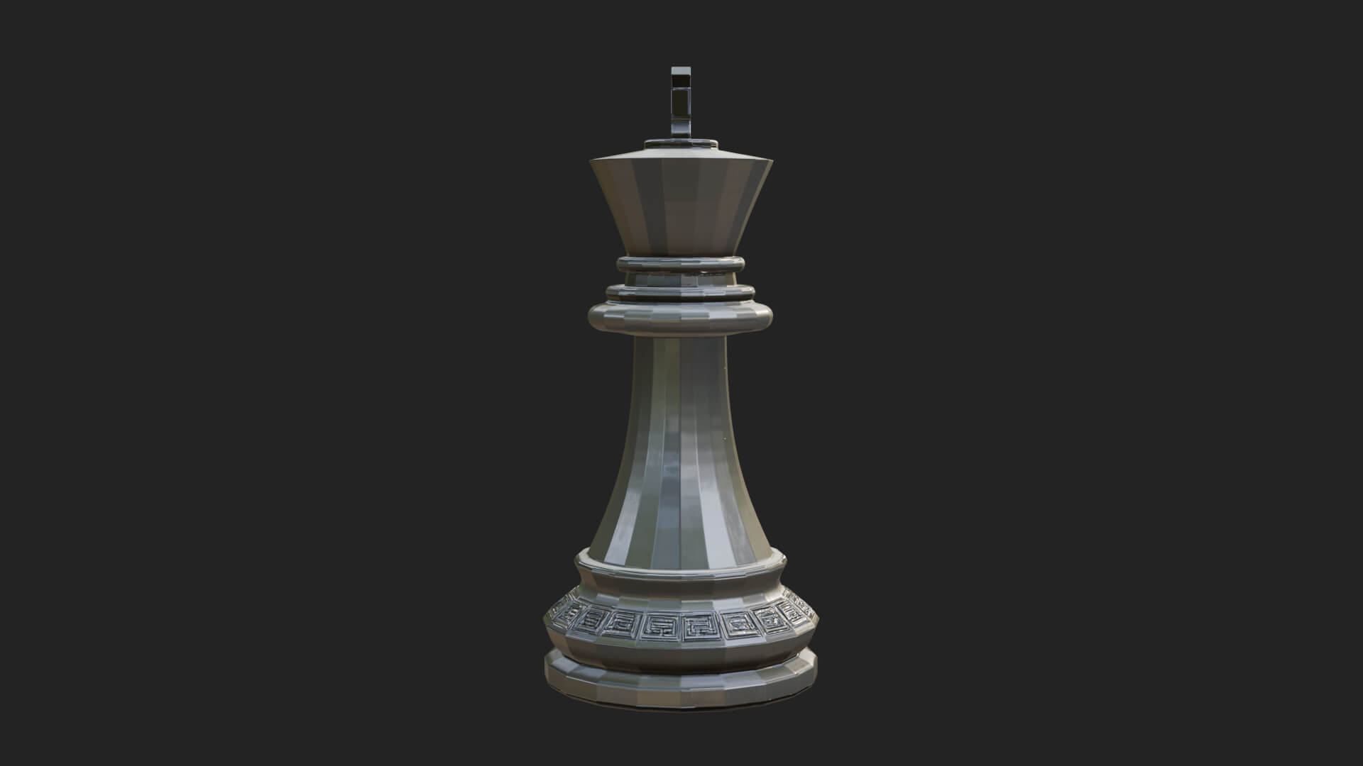 Ornate Chess Piece Statue Design 21 3D Print Model 3D Model