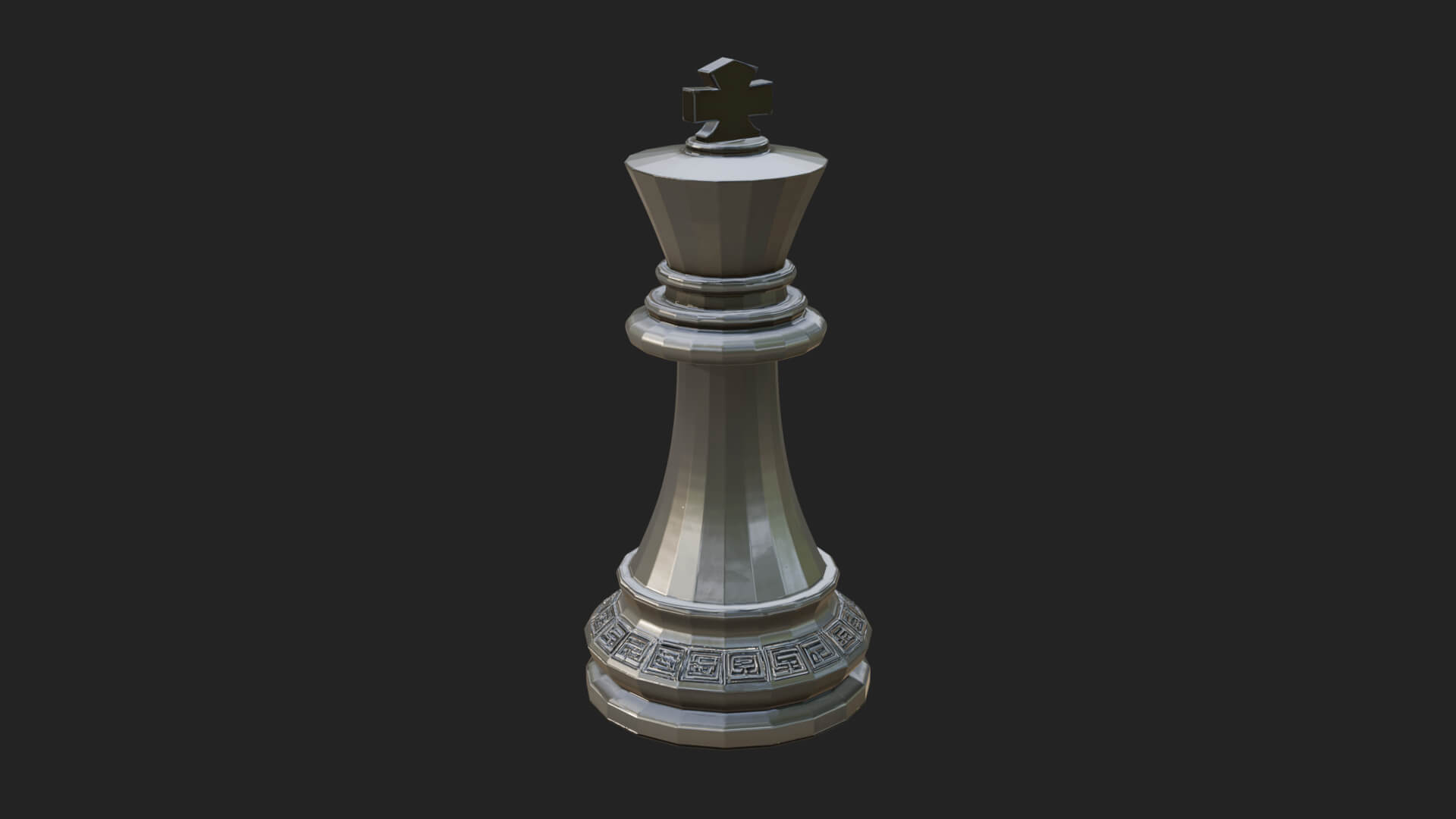 Ornate Chess Piece Statue Design 21 3D Print Model 3D Model