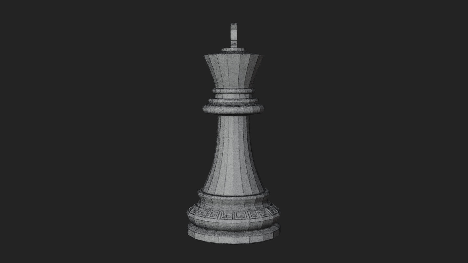 Ornate Chess Piece Statue Design 21 3D Print Model 3D Model