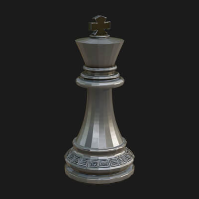 Ornate Chess Piece Statue Design 21 3D Print Model