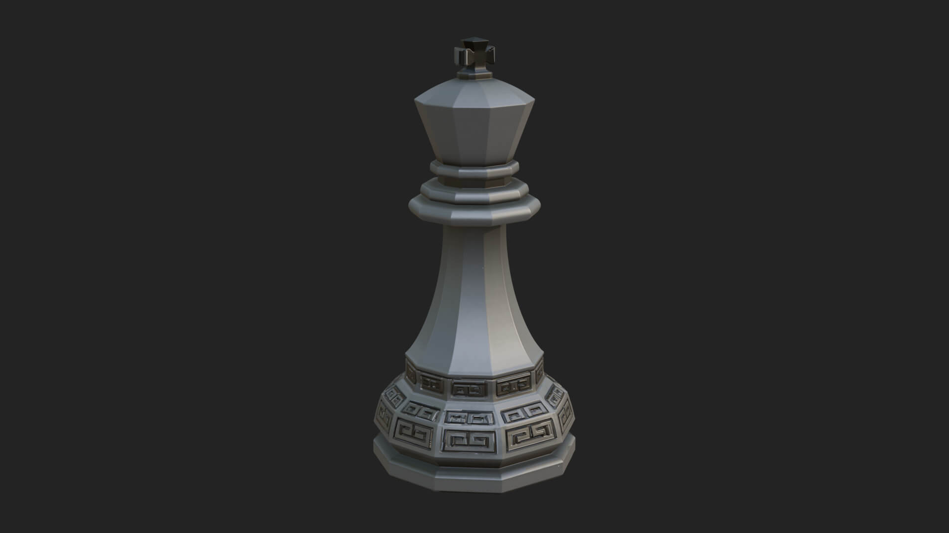 Ornate Chess Piece Statue Design 22 3D Print Model 3D Model