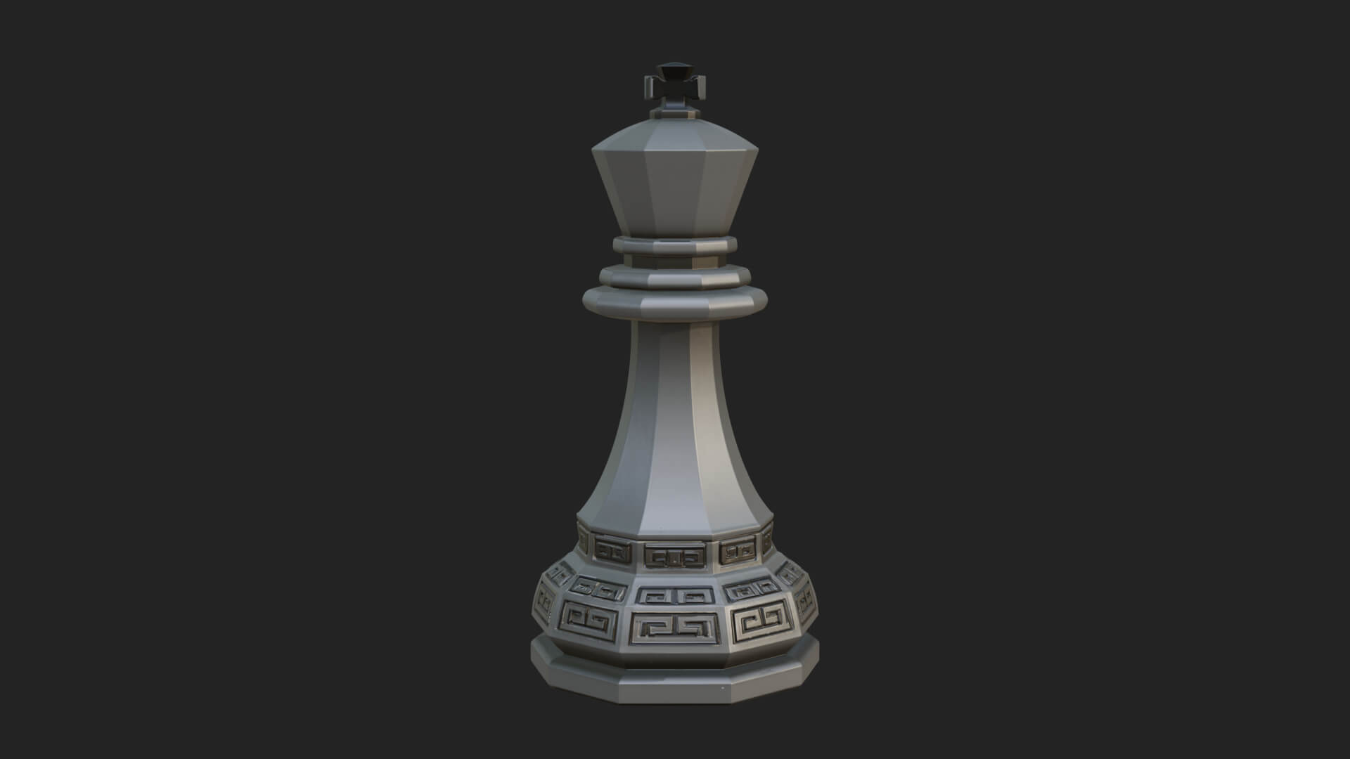 Ornate Chess Piece Statue Design 22 3D Print Model 3D Model