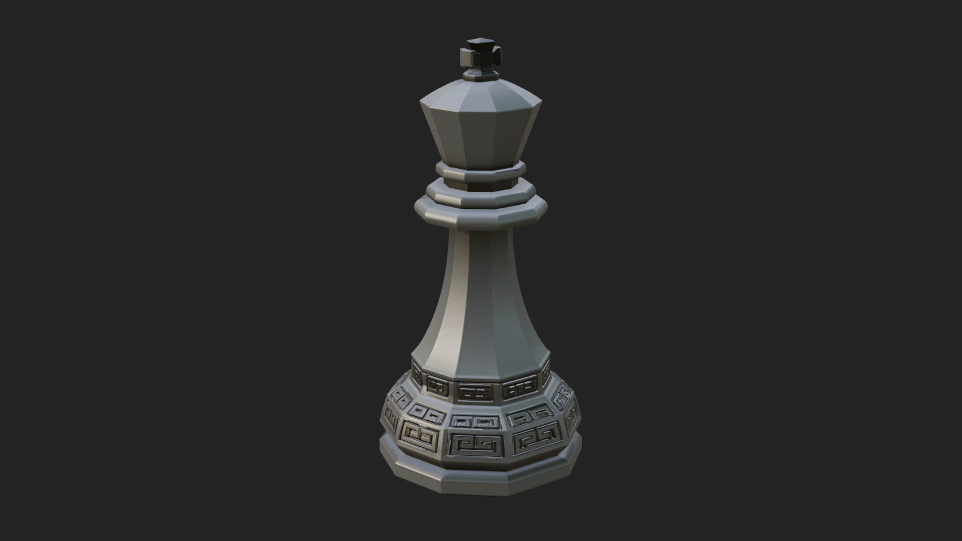 Ornate Chess Piece Statue Design 22 3D Print Model 3D Model