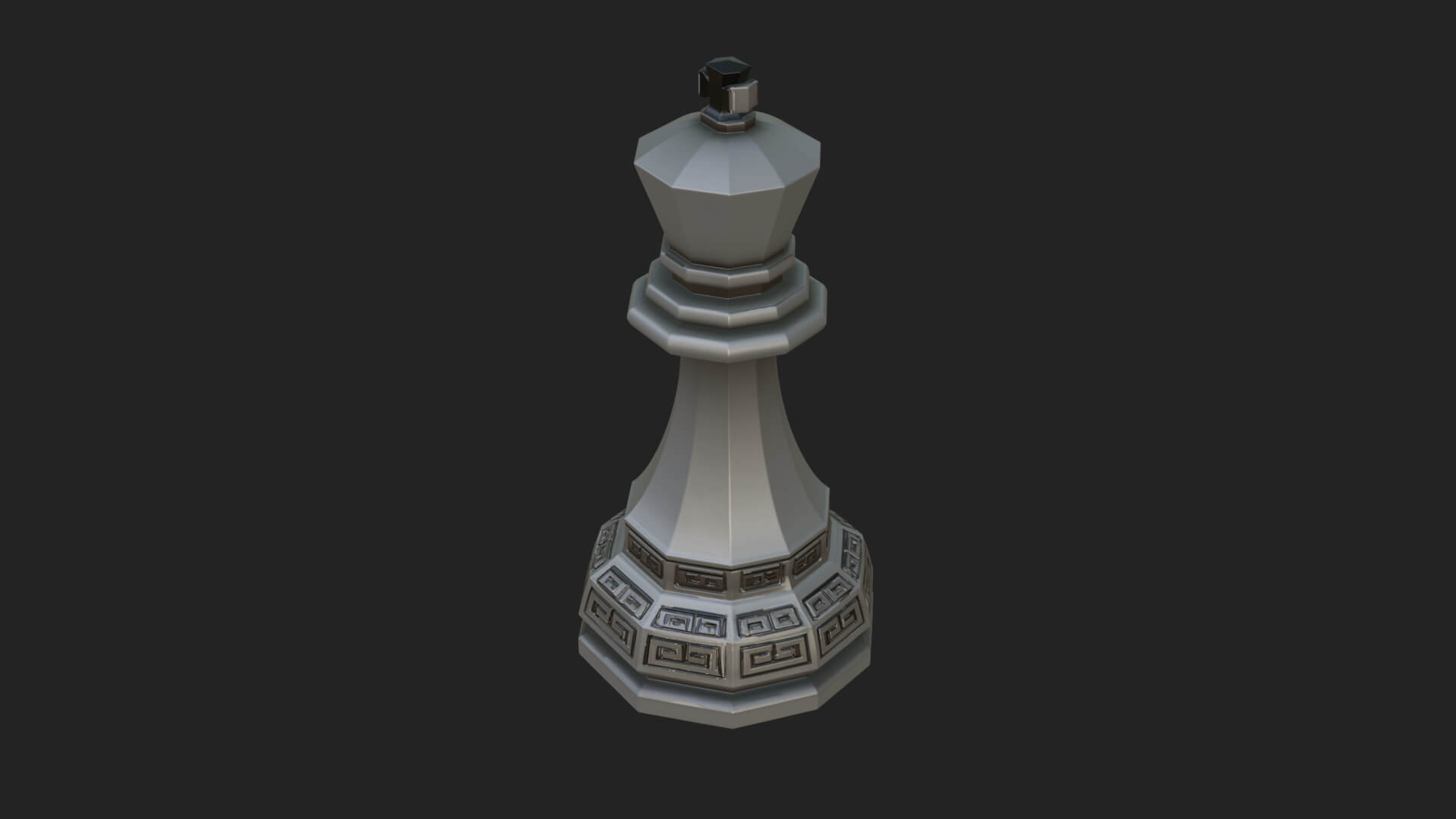 Ornate Chess Piece Statue Design 22 3D Print Model 3D Model