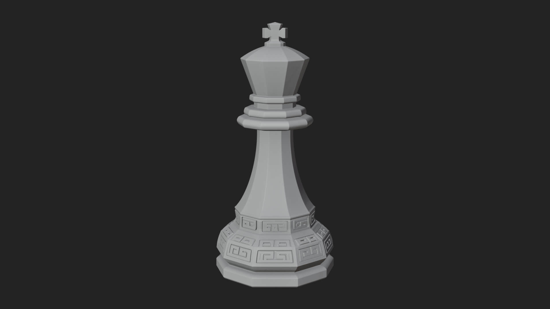 Ornate Chess Piece Statue Design 22 3D Print Model 3D Model