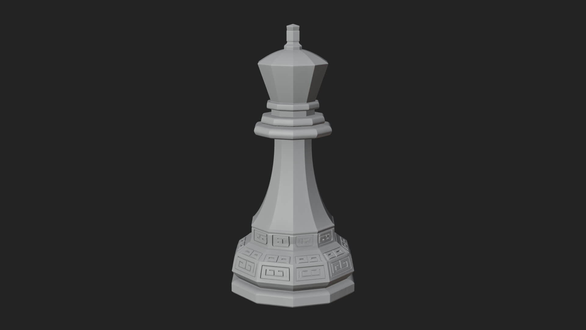 Ornate Chess Piece Statue Design 22 3D Print Model 3D Model