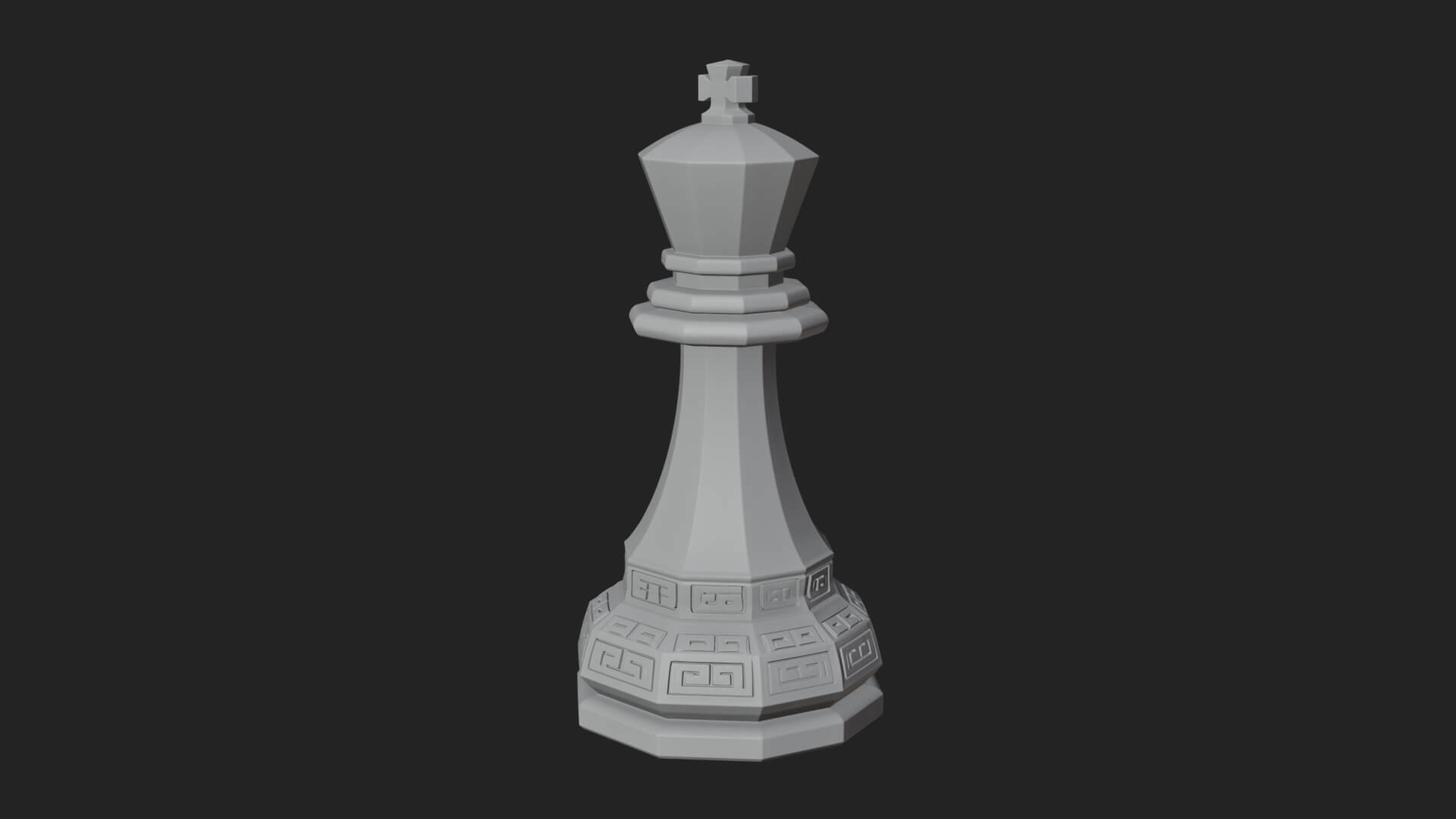 Ornate Chess Piece Statue Design 22 3D Print Model 3D Model