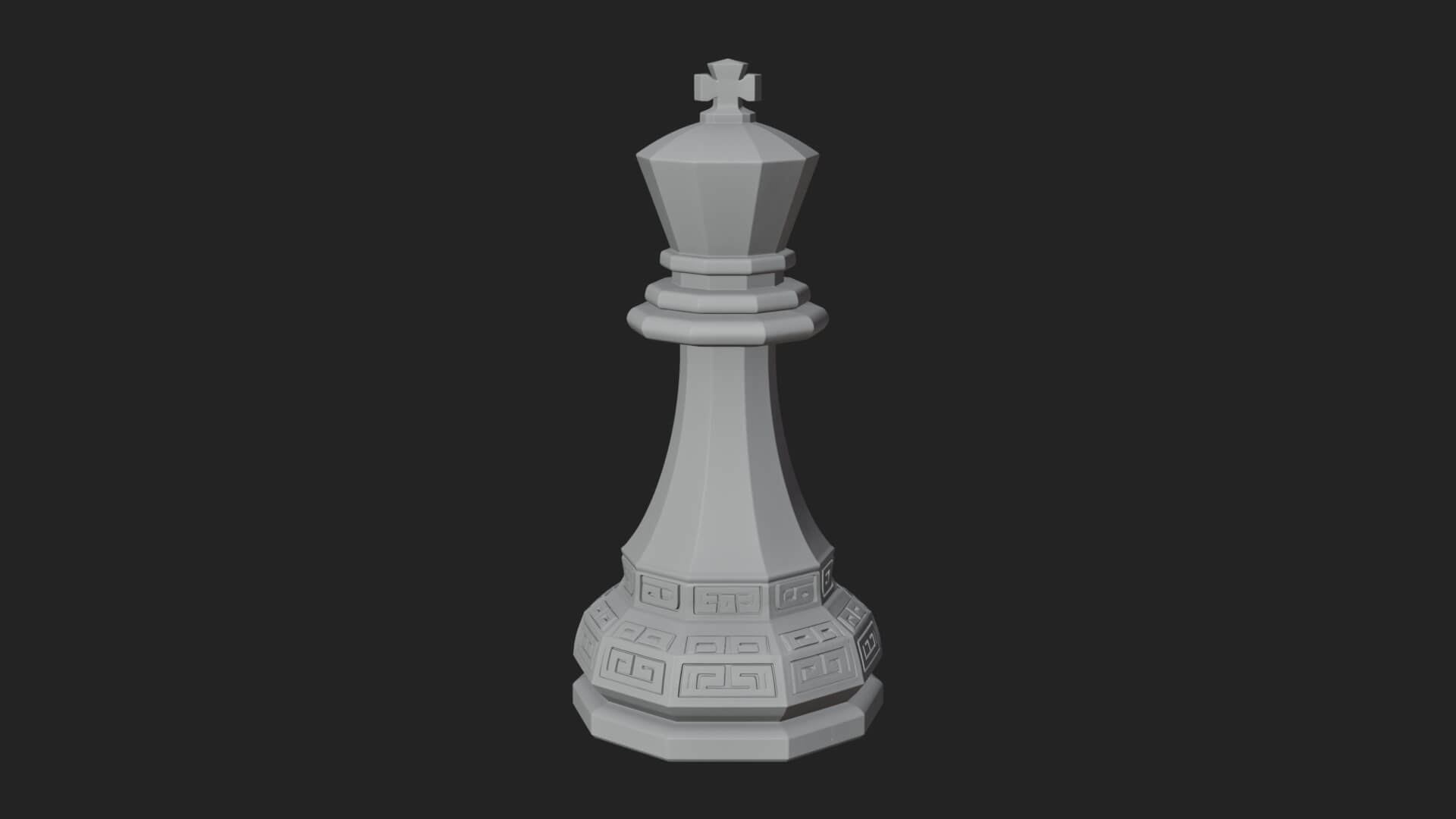Ornate Chess Piece Statue Design 22 3D Print Model 3D Model