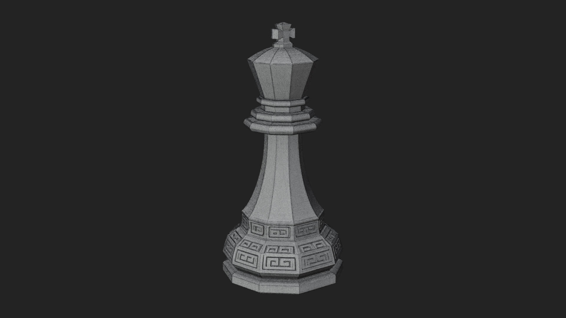 Ornate Chess Piece Statue Design 22 3D Print Model 3D Model